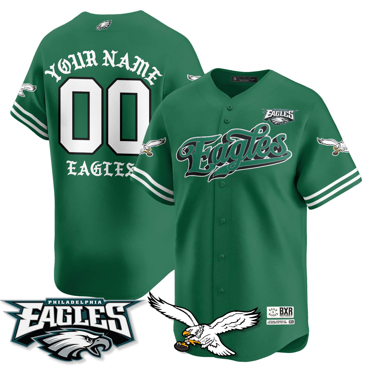 PHI Born x Raised Baseball Jersey - All Stitched