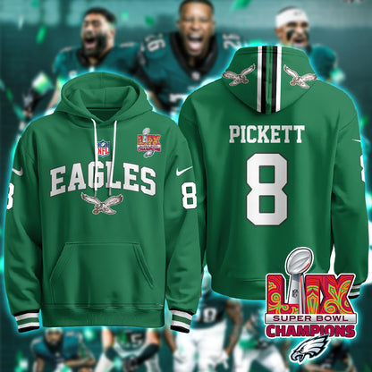 Philadelphia Eagles Super Bowl LIX Champions Hoodie - All Stitched