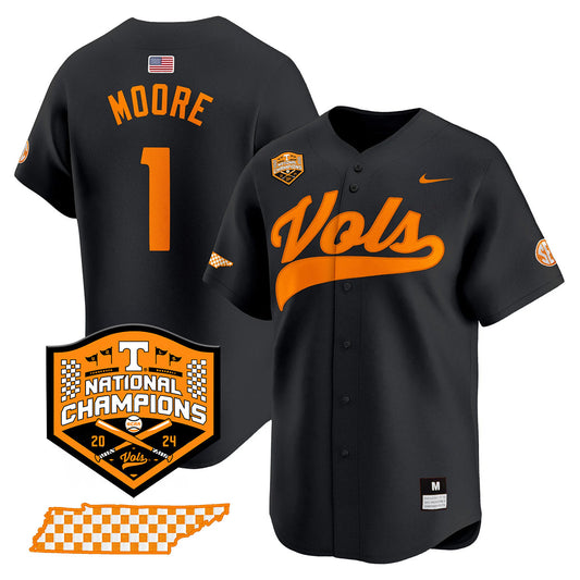 Tennessee 2024 Baseball College World Series Champions Limited Jersey - All Stitched