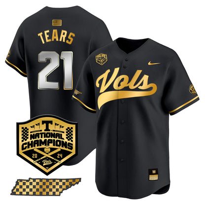 Tennessee 2024 Baseball College World Series Champions Limited Jersey - All Stitched