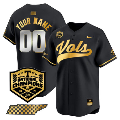 Tennessee 2024 Baseball College World Series Champions Limited Custom Jersey - All Stitched