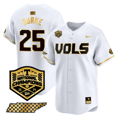 Tennessee 2024 Baseball College World Series Champions Limited Jersey V2 - All Stitched