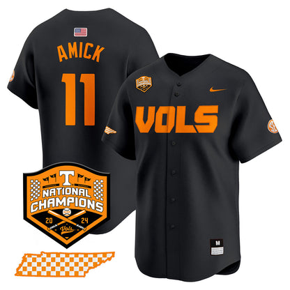 Tennessee 2024 Baseball College World Series Champions Limited Jersey V2 - All Stitched