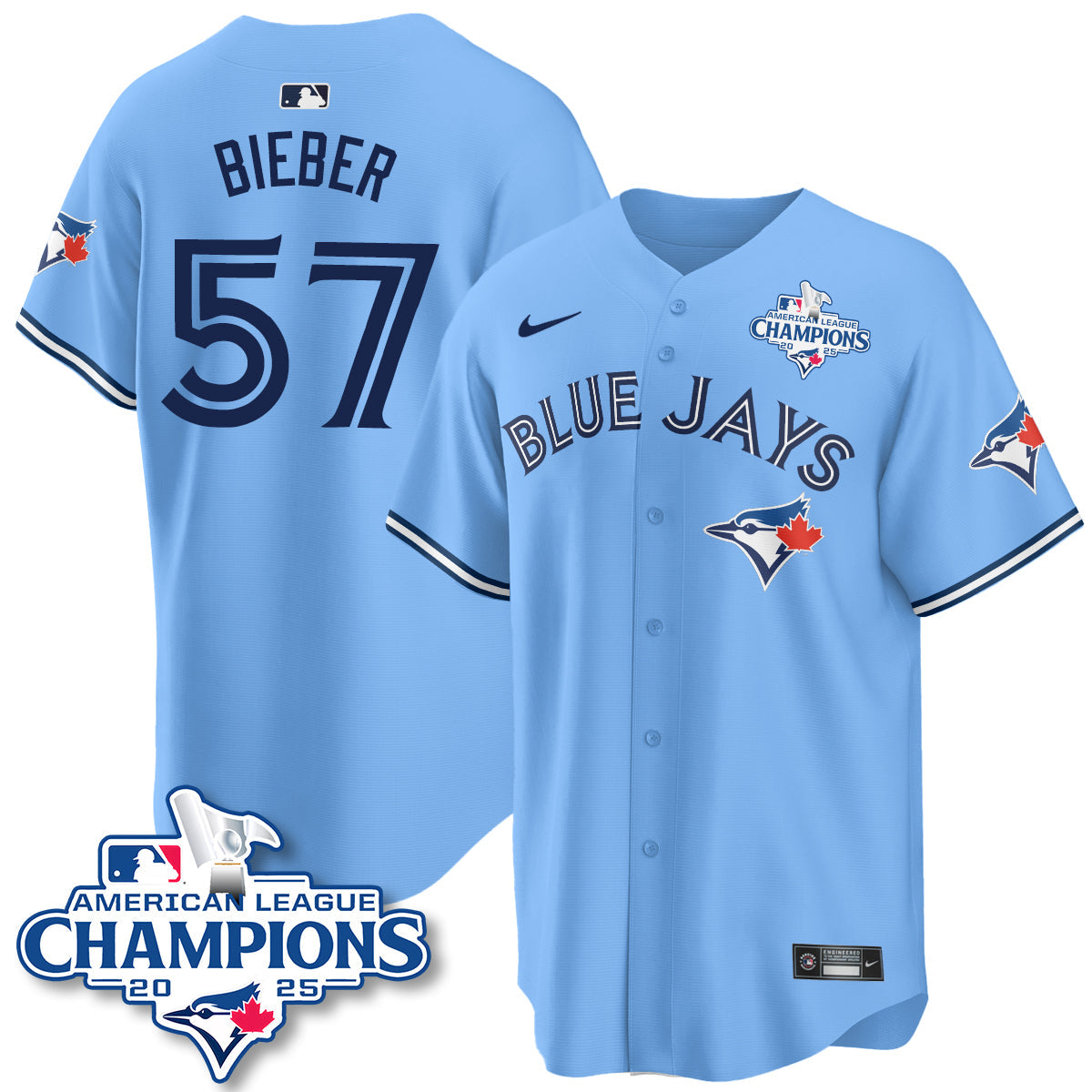 TOR 2025 American League Champions Jersey - All Stitched