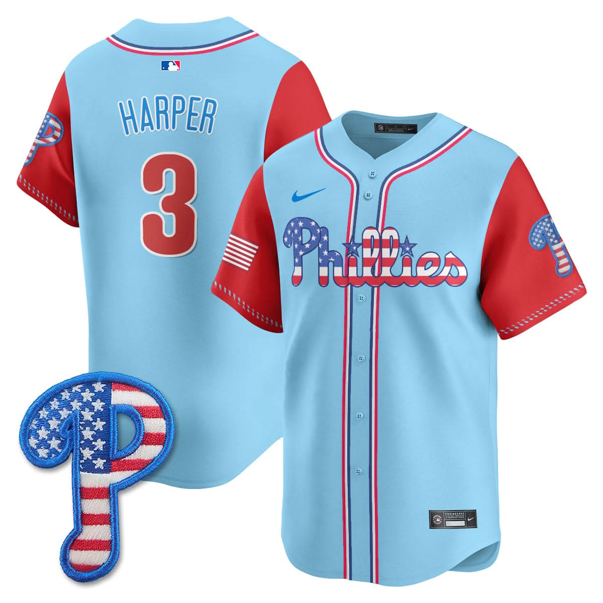 Philadelphia Phillies 2025 Fourth of July Jersey - All Stitched