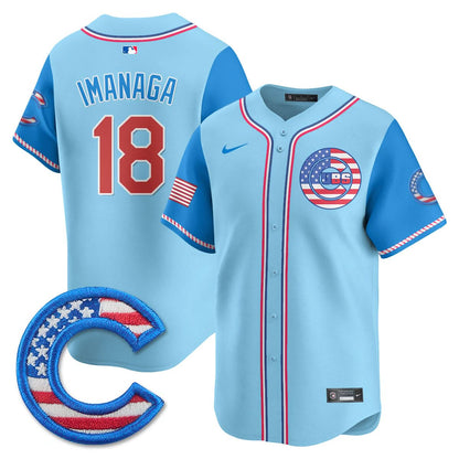 Chicago Cubs 2025 Fourth of July Jersey - All Stitched