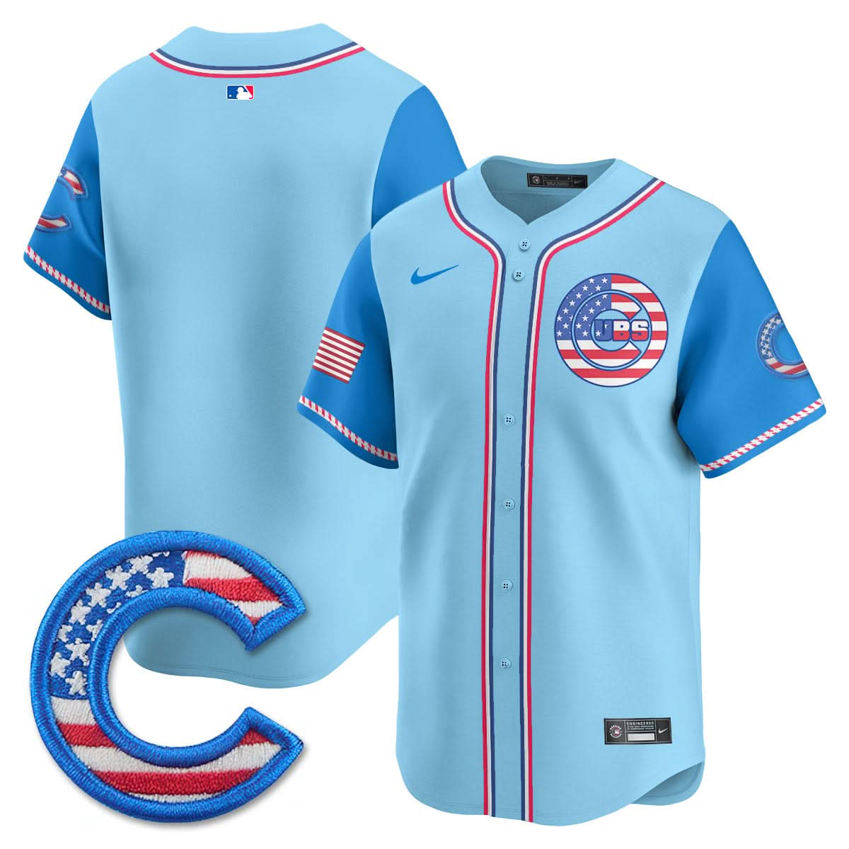 Chicago Cubs 2025 Fourth of July Jersey - All Stitched
