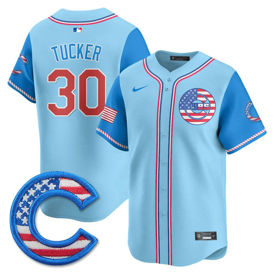 Chicago Cubs 2025 Fourth of July Jersey - All Stitched
