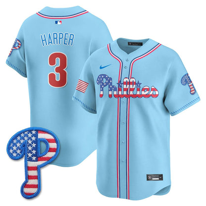 Philadelphia Phillies 2025 Fourth of July Jersey - All Stitched