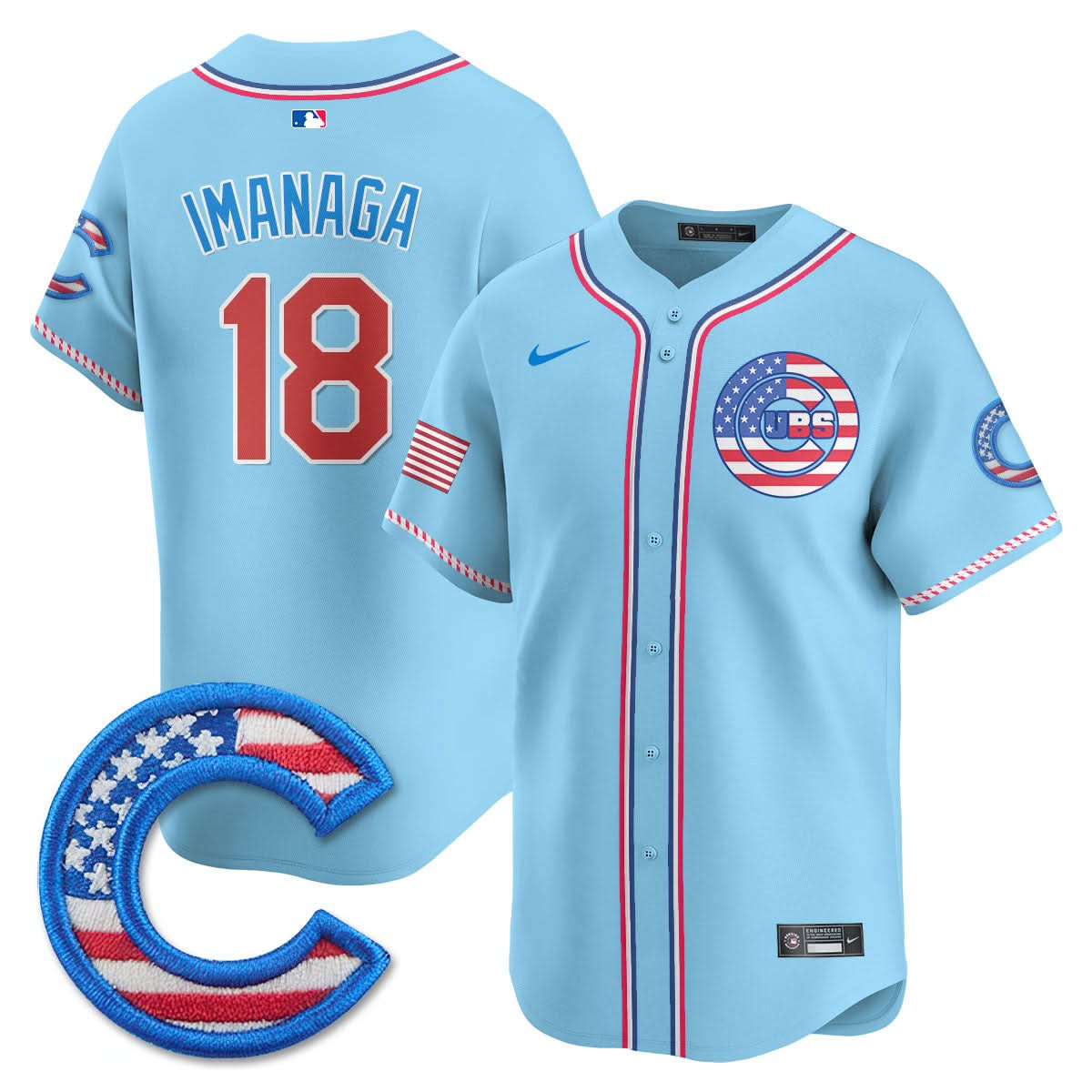 Chicago Cubs 2025 Fourth of July Jersey - All Stitched
