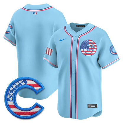 Chicago Cubs 2025 Fourth of July Jersey - All Stitched