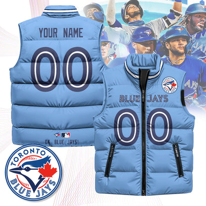 Personalized Toronto Blue Jays Unisex Puffer Vest