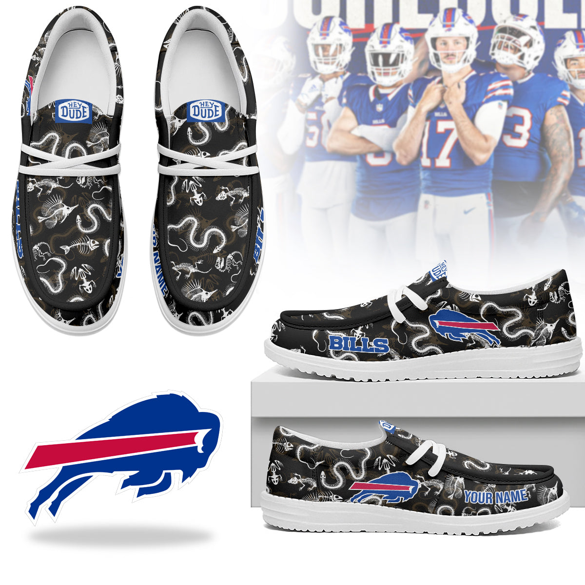 Buffalo Bills Halloween Hey Dude Shoes