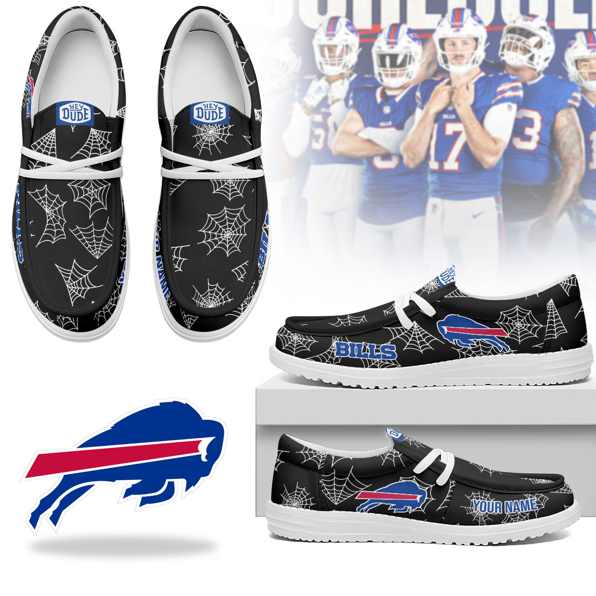 Buffalo Bills Halloween Hey Dude Shoes