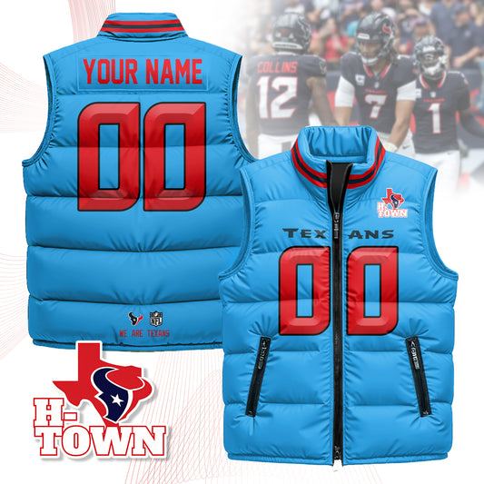 Personalized Houston Texans Unisex Puffer Vest