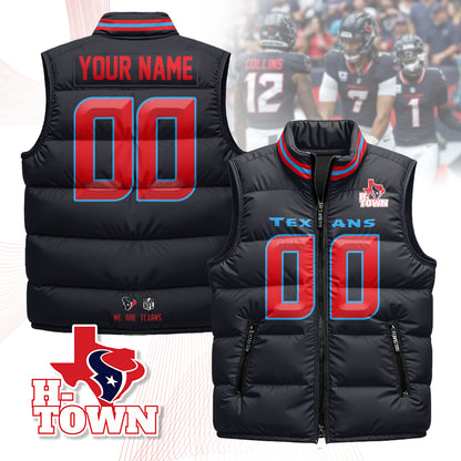 Personalized Houston Texans Unisex Puffer Vest
