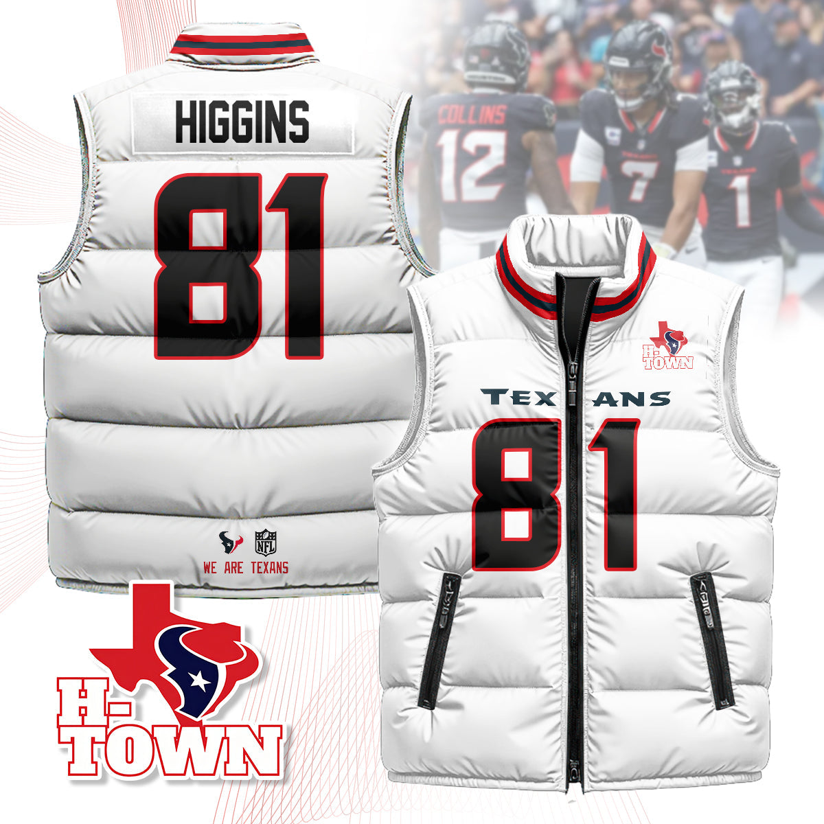 Houston Texans Unisex Puffer Vest