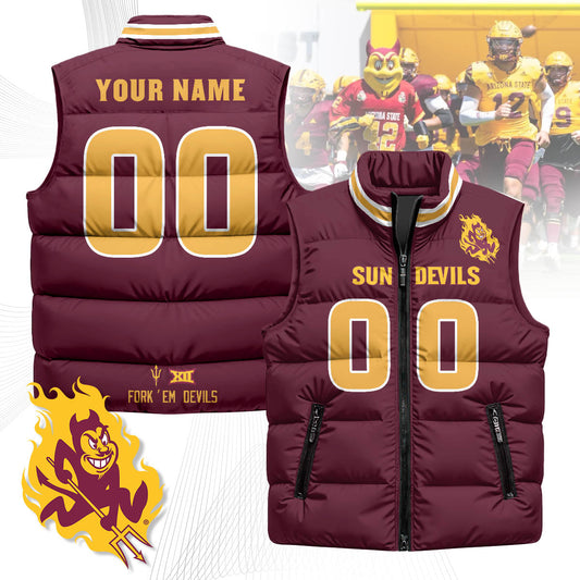 Personalized Arizona State Sun Devils Unisex Puffer Vest