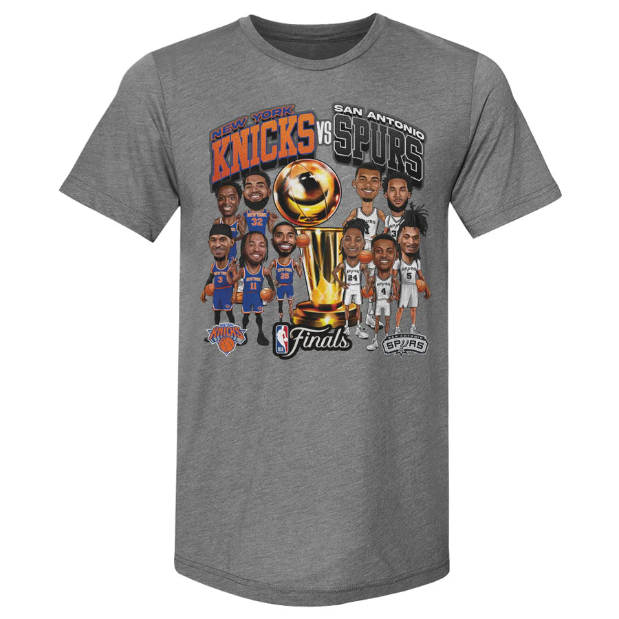 SAS Basketball  Finals 2026 Spurs Vs. Knicks Printed T-Shirt