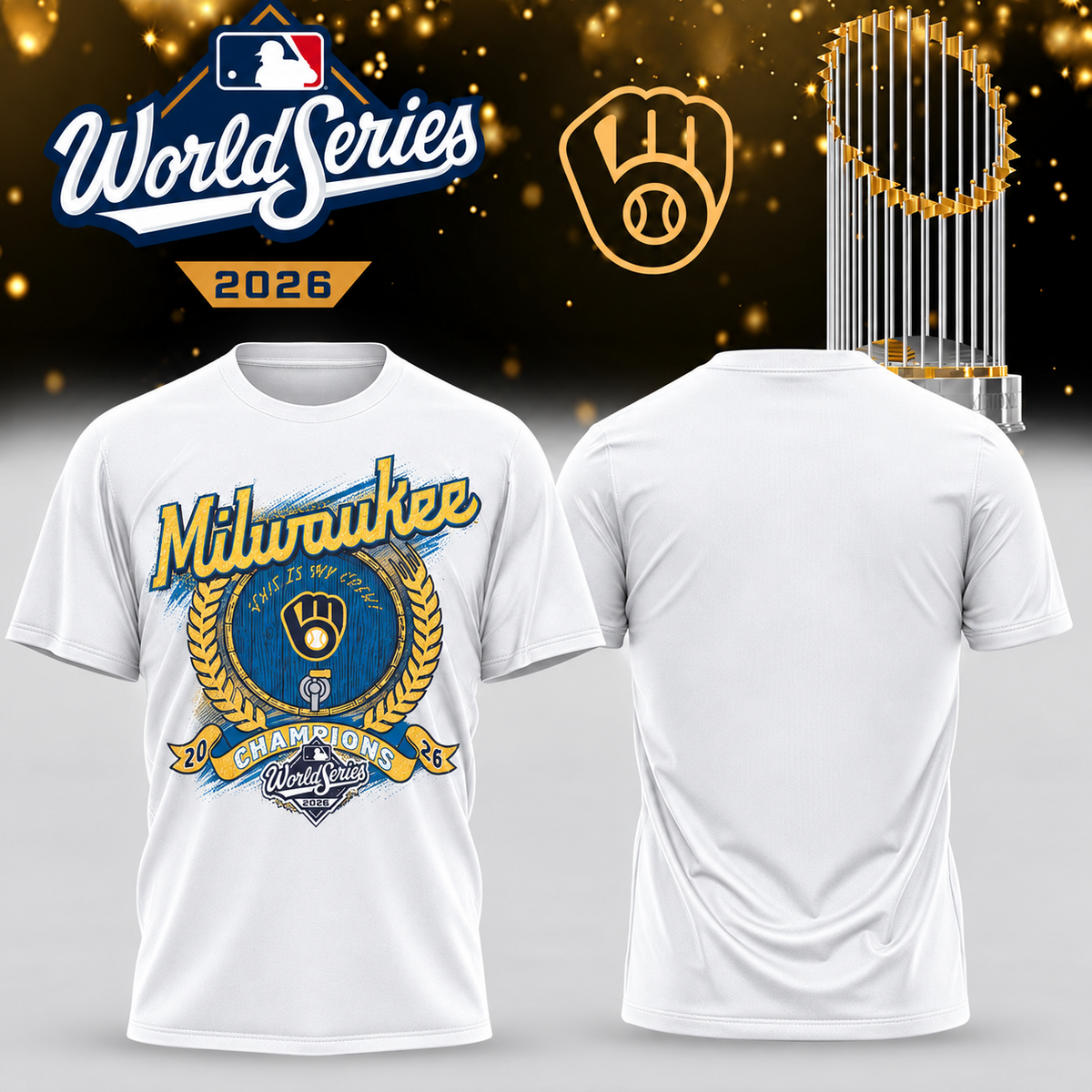 MIL World Series Champions One Side T-Shirt - Printed V31