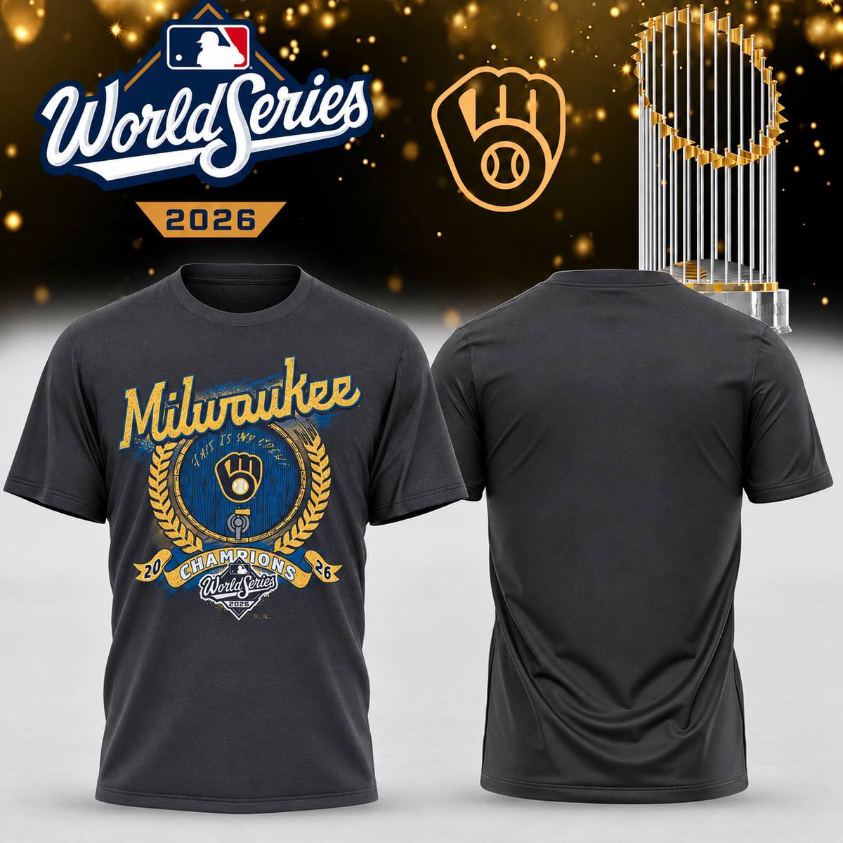 MIL World Series Champions One Side T-Shirt - Printed V31