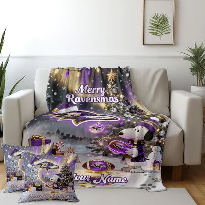 BAL x SNP | Premium Christmas Fleece Blanket & Throw Pillow