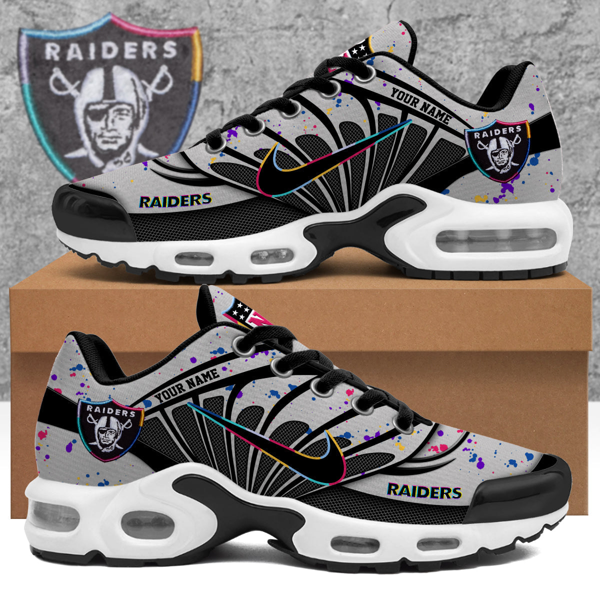 Las Vegas Raiders 2025 Crucial Catch Air Max Shoes