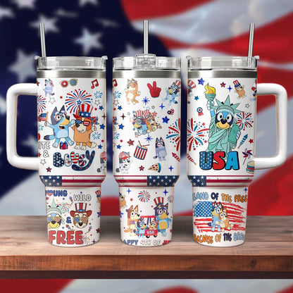 40oz Bluey 4th Of July - Loving Kids & Parents 406VTTLTB004