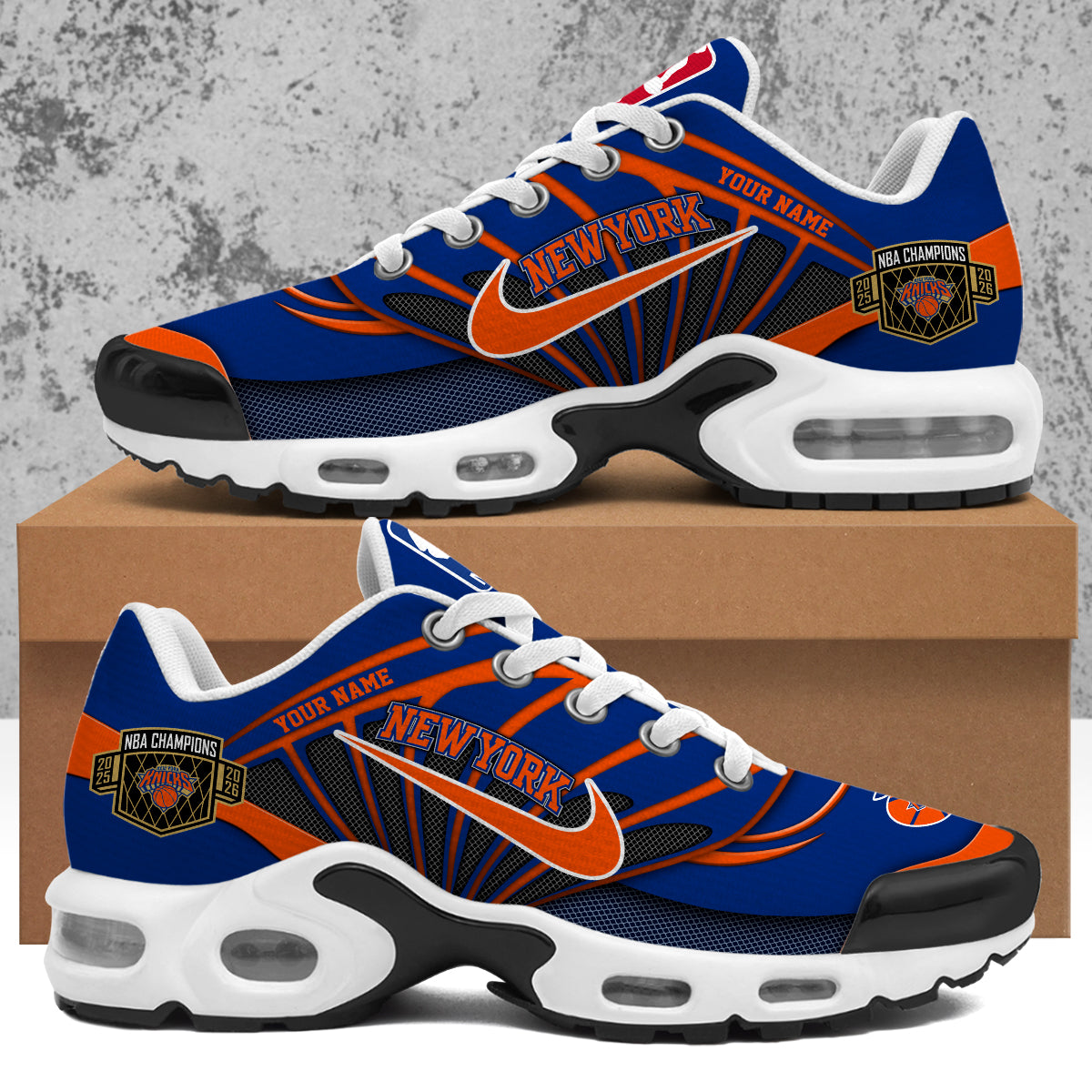 Personalized NYK 2026 Basketball Champions Air Max Shoes V3