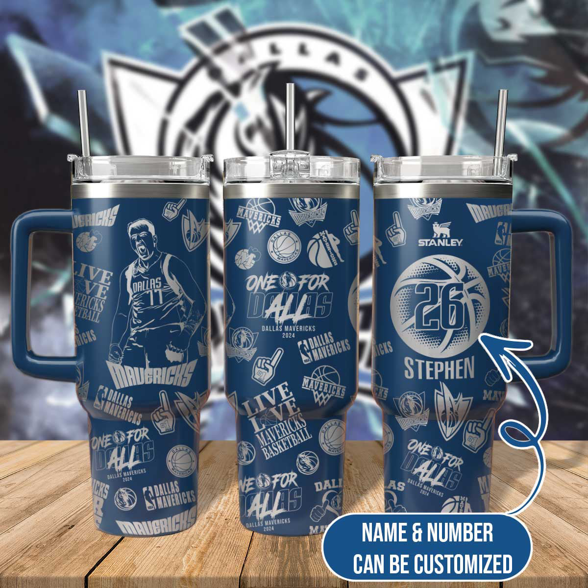 Mavericks Engraved 40oz Tumbler - 406TTHNTB035