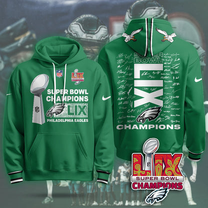 Philadelphia Eagles Super Bowl LIX Champions Hoodie