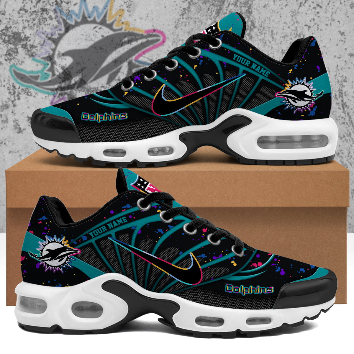 Miami Dolphins 2025 Crucial Catch Air Max Shoes