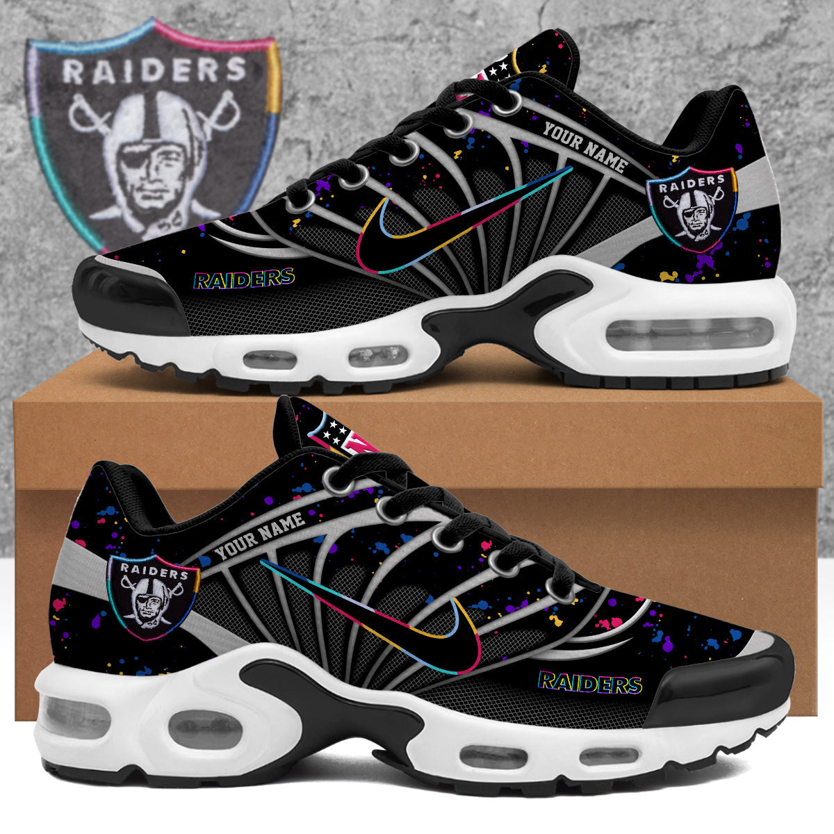 Las Vegas Raiders 2025 Crucial Catch Air Max Shoes