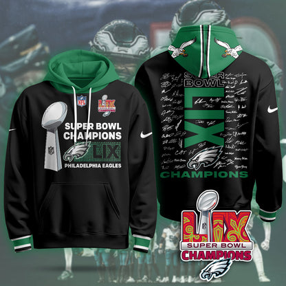 Philadelphia Eagles Super Bowl LIX Champions Hoodie