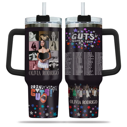 Personalized 40oz Olivia Rodrigo Tumbler TLA061 - Guts World Tour 2024