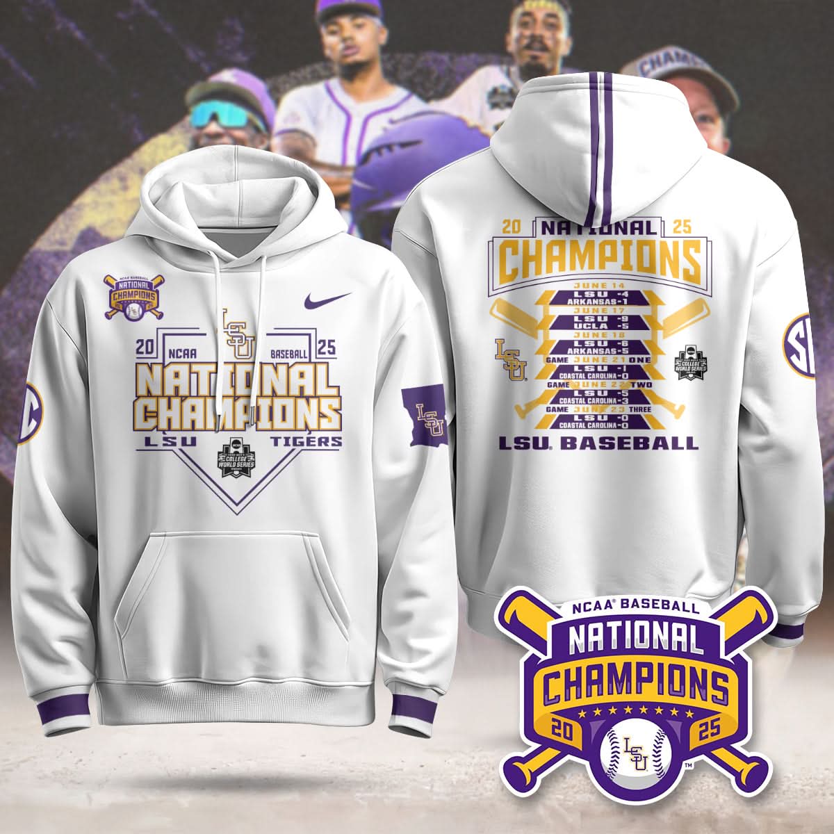 LSU Tigers 2025 World Series Limited Hoodie - Printed