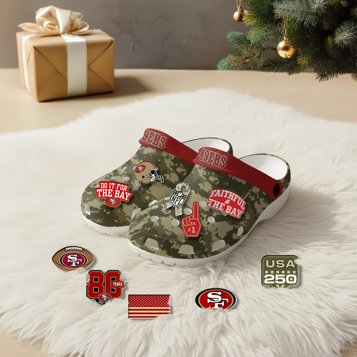 SF Salute To Service 2026 Edition Red Camo Clogs - Charms Gift Set