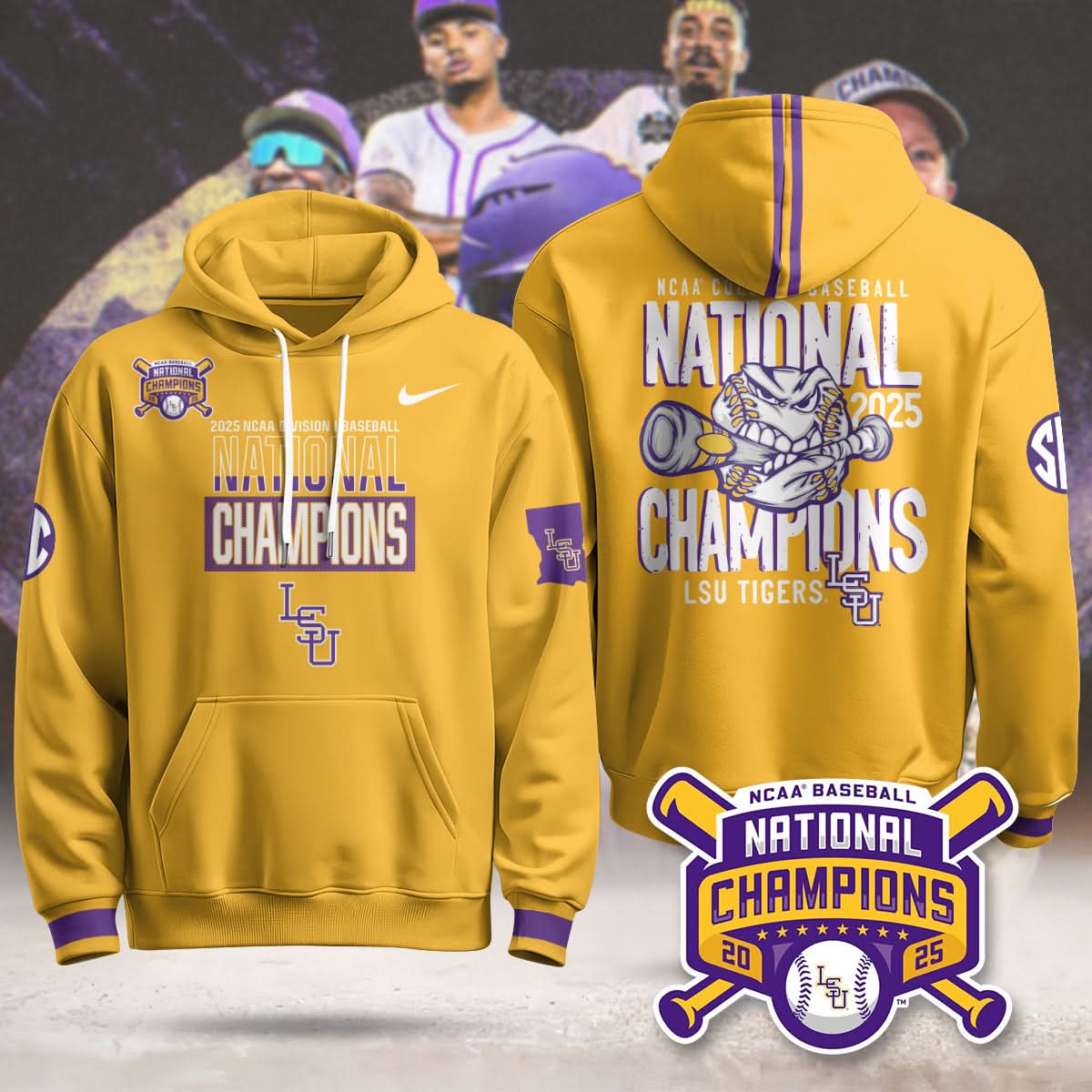 LSU Tigers 2025 World Series Limited Hoodie - Printed
