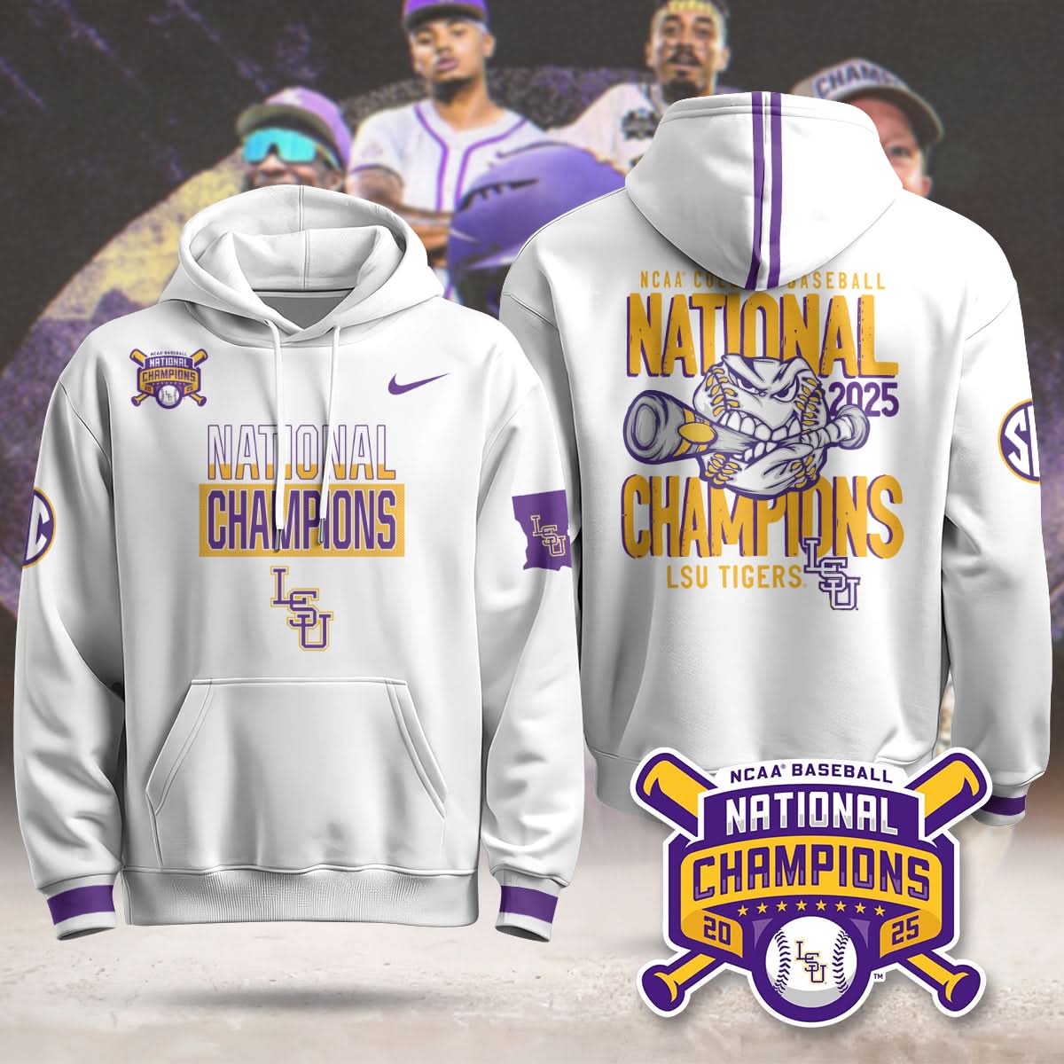 LSU Tigers 2025 World Series Limited Hoodie - Printed
