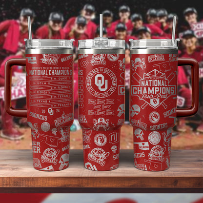 Sooners 2024 National Champions 40oz Tumbler - Gift For Fans 406VTHNTB030