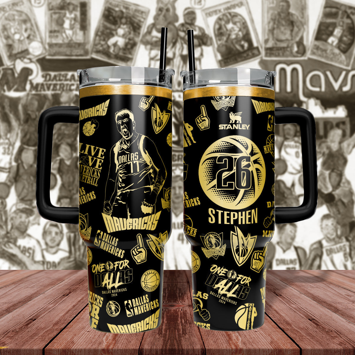 Mavericks Engraved 40oz Tumbler - 406TTHNTB035