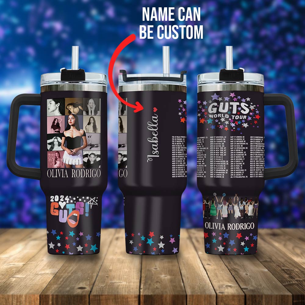 Personalized 40oz Olivia Rodrigo Tumbler TLA061 - Guts World Tour 2024