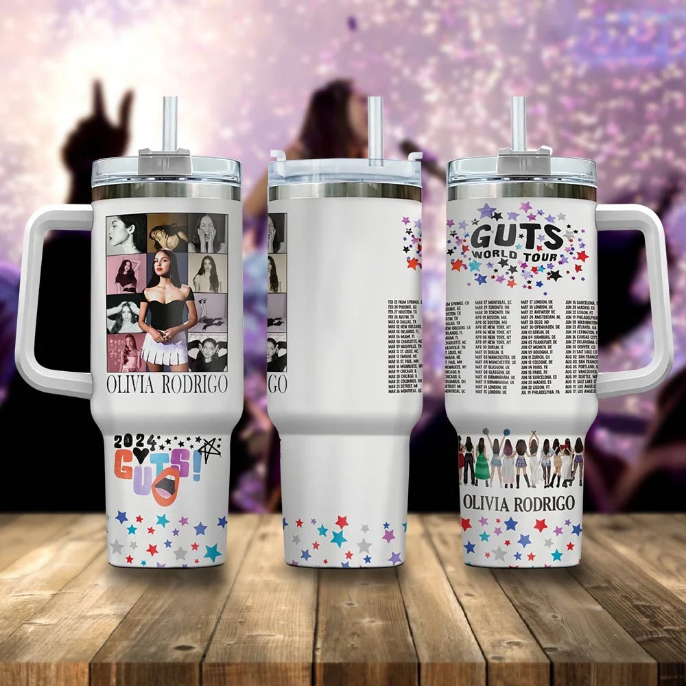 Personalized 40oz Olivia Rodrigo Tumbler TLA061 - Guts World Tour 2024