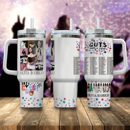 Personalized 40oz Olivia Rodrigo Tumbler TLA061 - Guts World Tour 2024