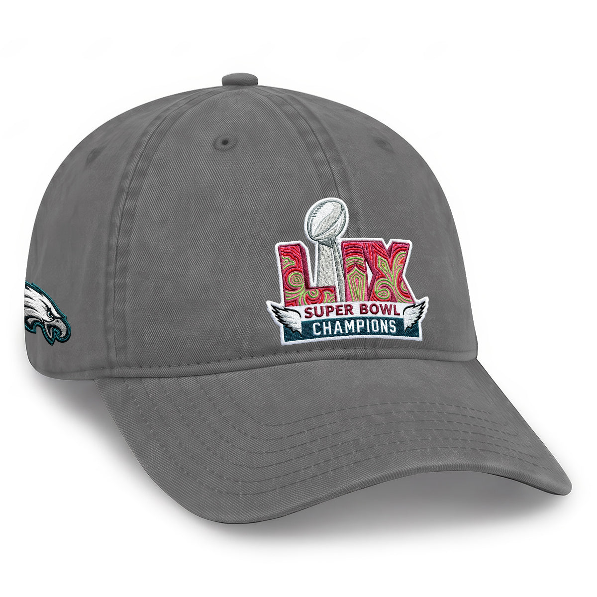 Philadelphia Eagles Champions SB LIX Wash Hat - Embroidered
