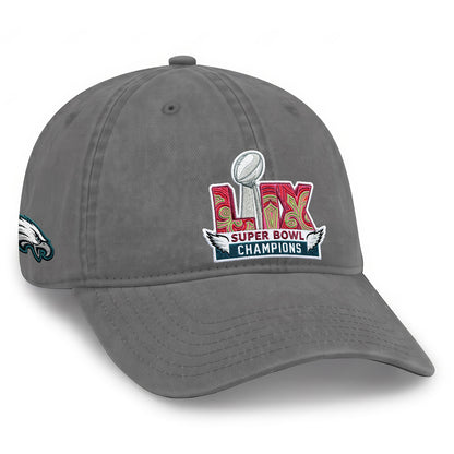 Philadelphia Eagles Champions SB LIX Wash Hat - Embroidered
