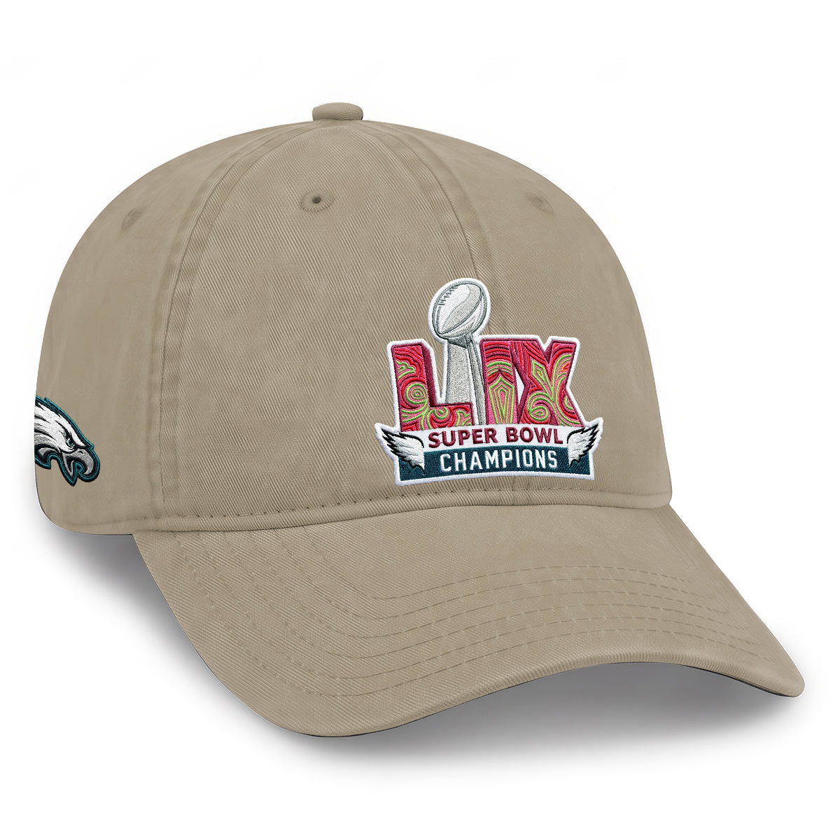 Philadelphia Eagles Champions SB LIX Wash Hat - Embroidered