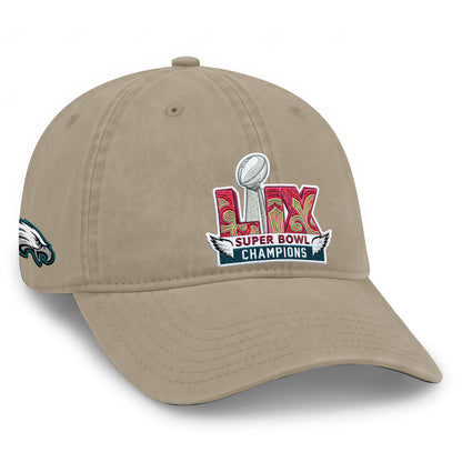Philadelphia Eagles Champions SB LIX Wash Hat - Embroidered