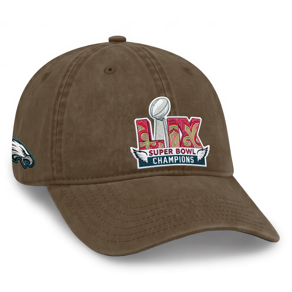 Philadelphia Eagles Champions SB LIX Wash Hat - Embroidered