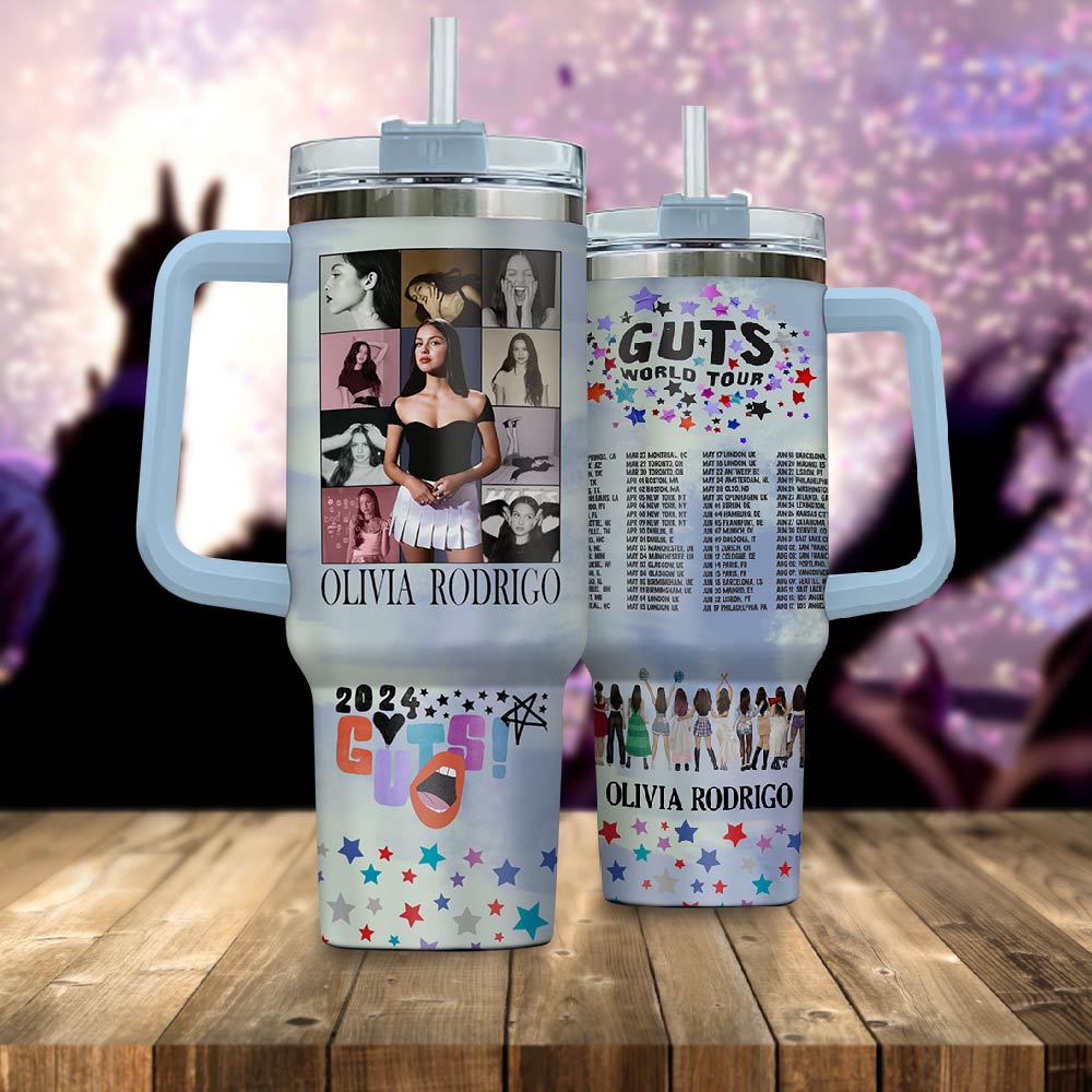 Personalized 40oz Olivia Rodrigo Tumbler TLA061 - Guts World Tour 2024